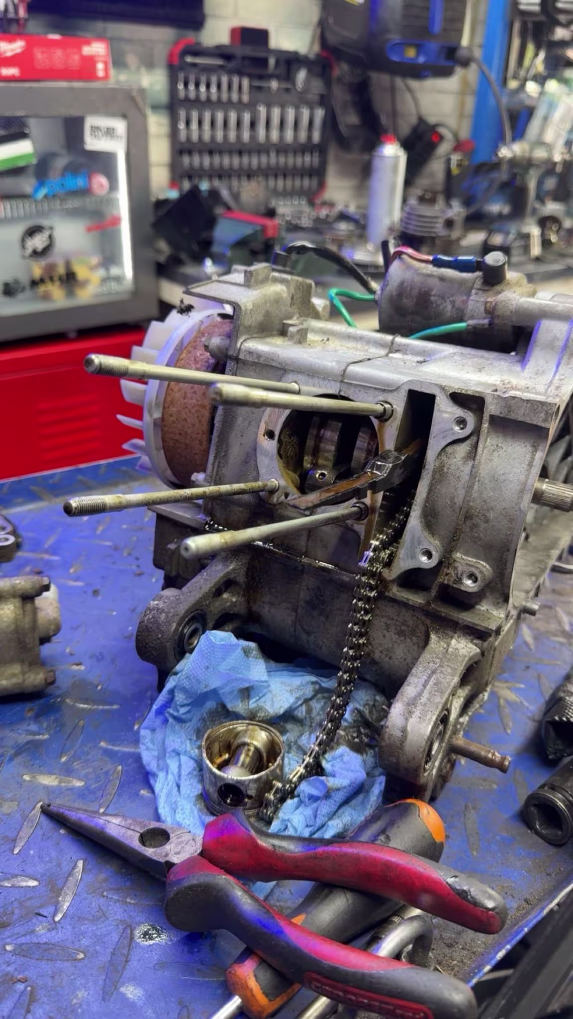 Cilinder reparatie van een scooter